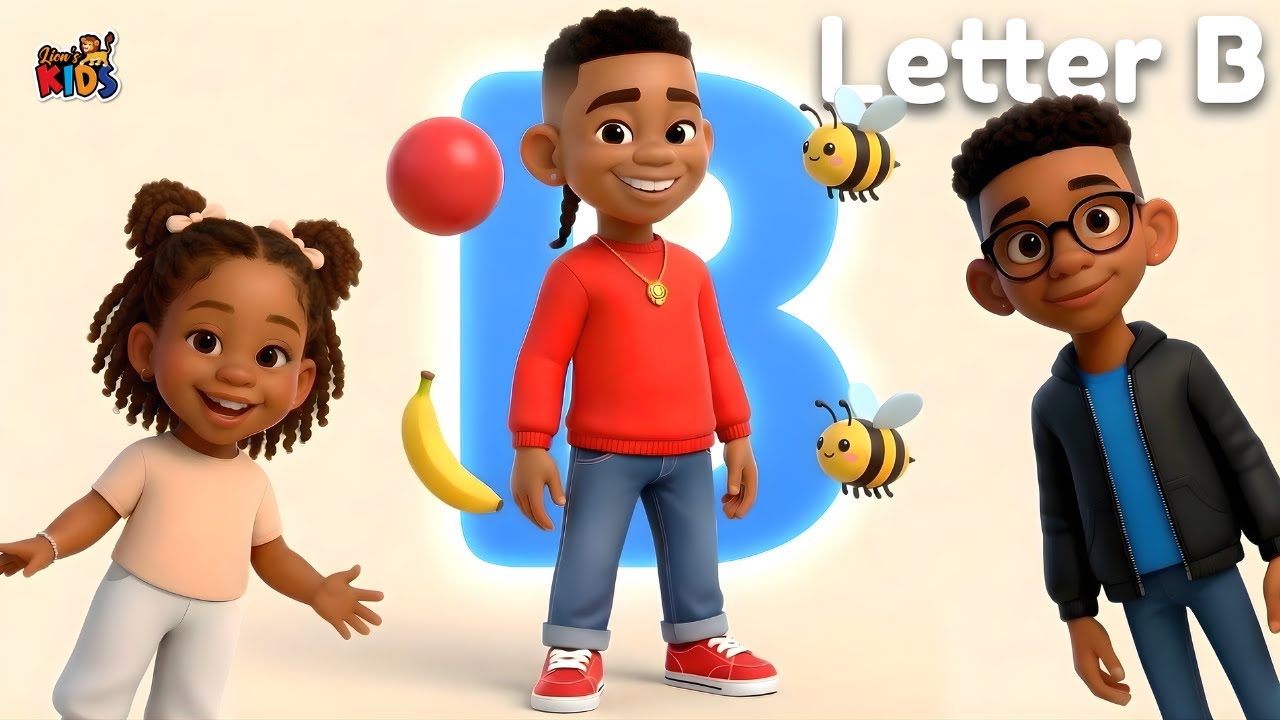 Letter B Song + Learn | Letter B for Kids | ABC Learning with Lion’s Kids