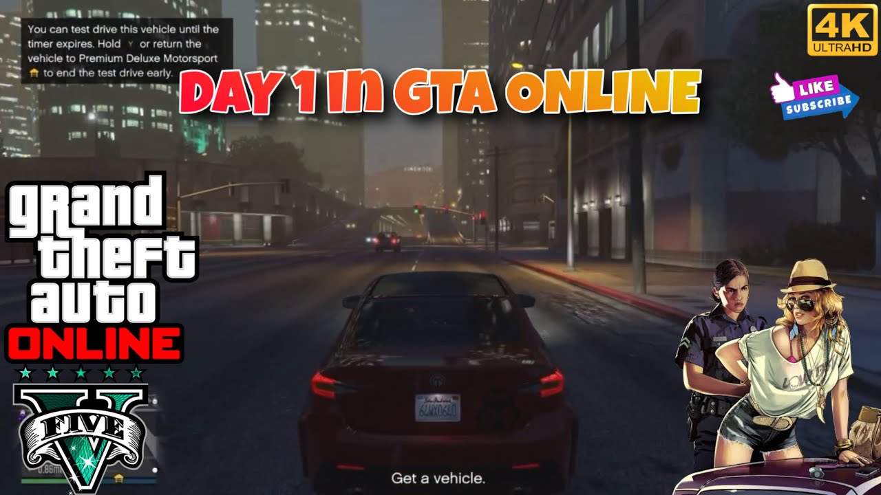 GTA Online Day 1 Gameplay | Store Robbery, Police Chase & New Car! #gtav #gtaonline #trending #viral
