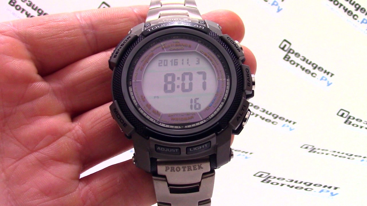 Часы Casio Pro Trek PRW-2000T-7E [PRW-2000T-7ER] - Видео обзор от PresidentWatches.Ru