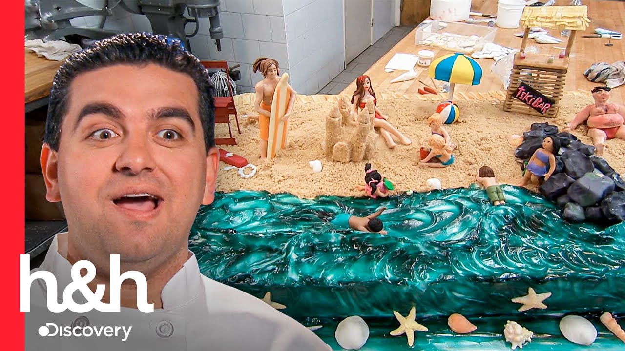 Buddy hace gran pastel de cuerpos bronceados al sol | Cake Boss | Discovery H&H