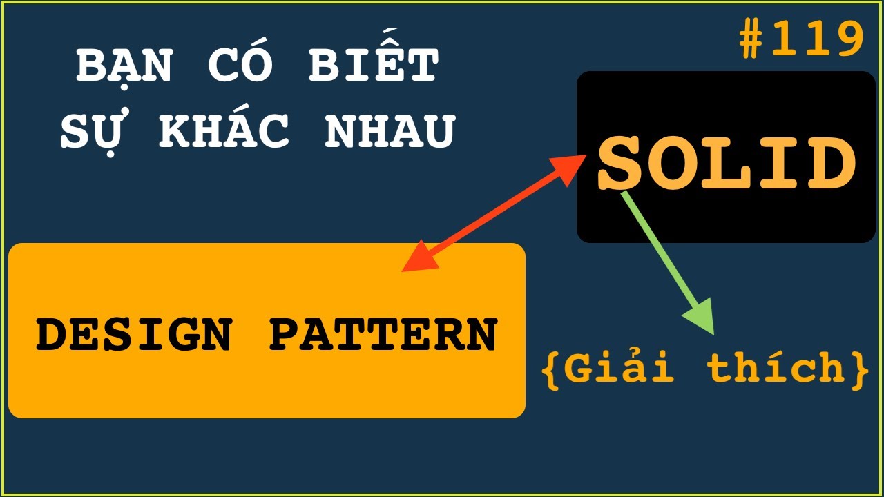 DESIGN PATTERN vs SOLID: Sự khác nhau là gì? Nên học gì trước? Tôi là anti của S trong SOLID.