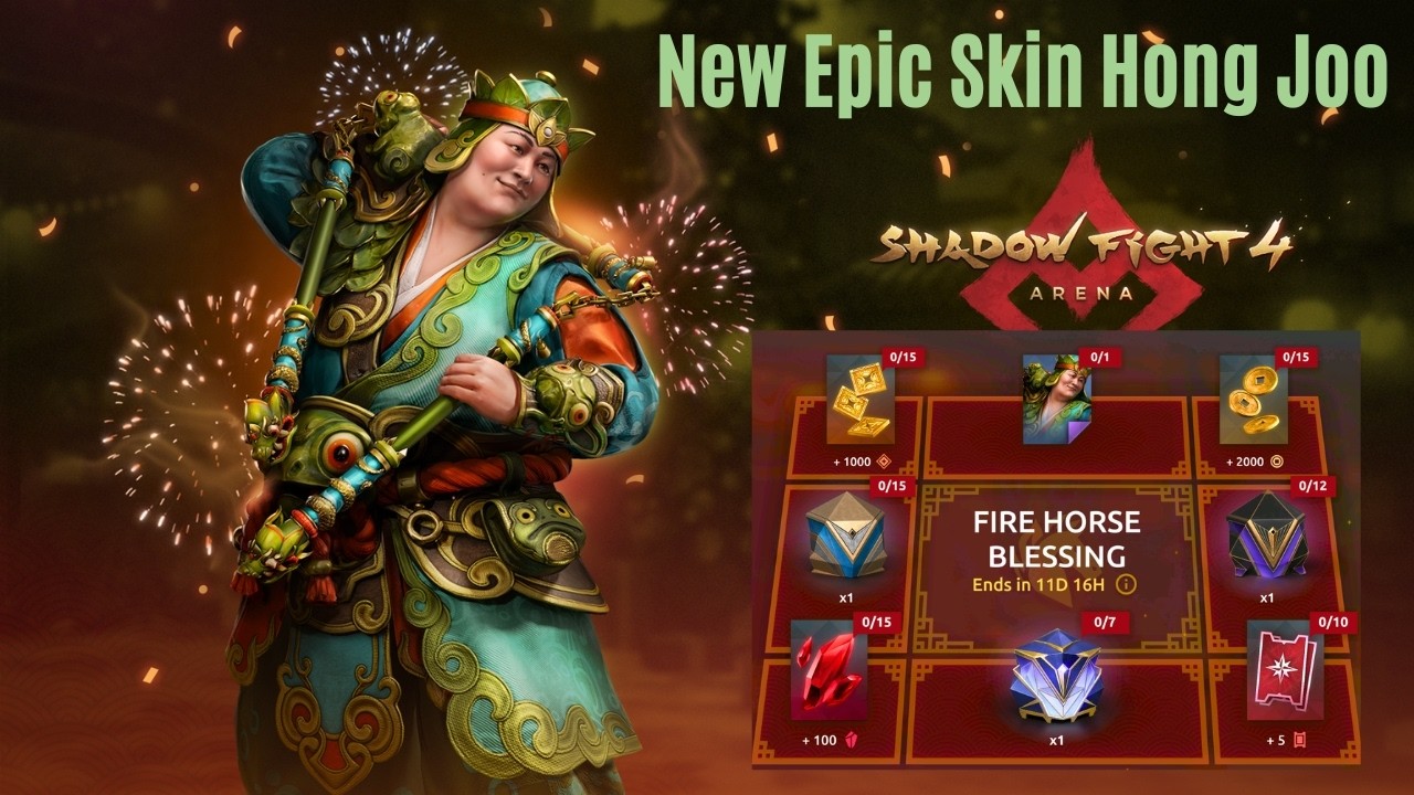 New Epic Skin Hong Joo | Lunar Tournament  Event  |  Shadow Fight 4 Arena