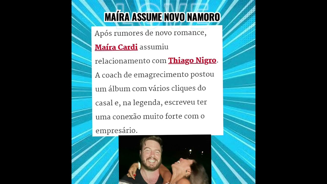 MA&Iacute;RA CARDI ASSUME NAMORO COM THIAGO NIGRO #shorts #ma&iacute;racardi #thiagonigro
