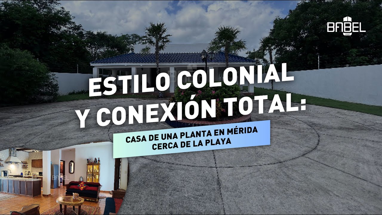 Casa estilo hacienda en venta en Tamanche, Mérida – Amplio terreno y excelente ubicación