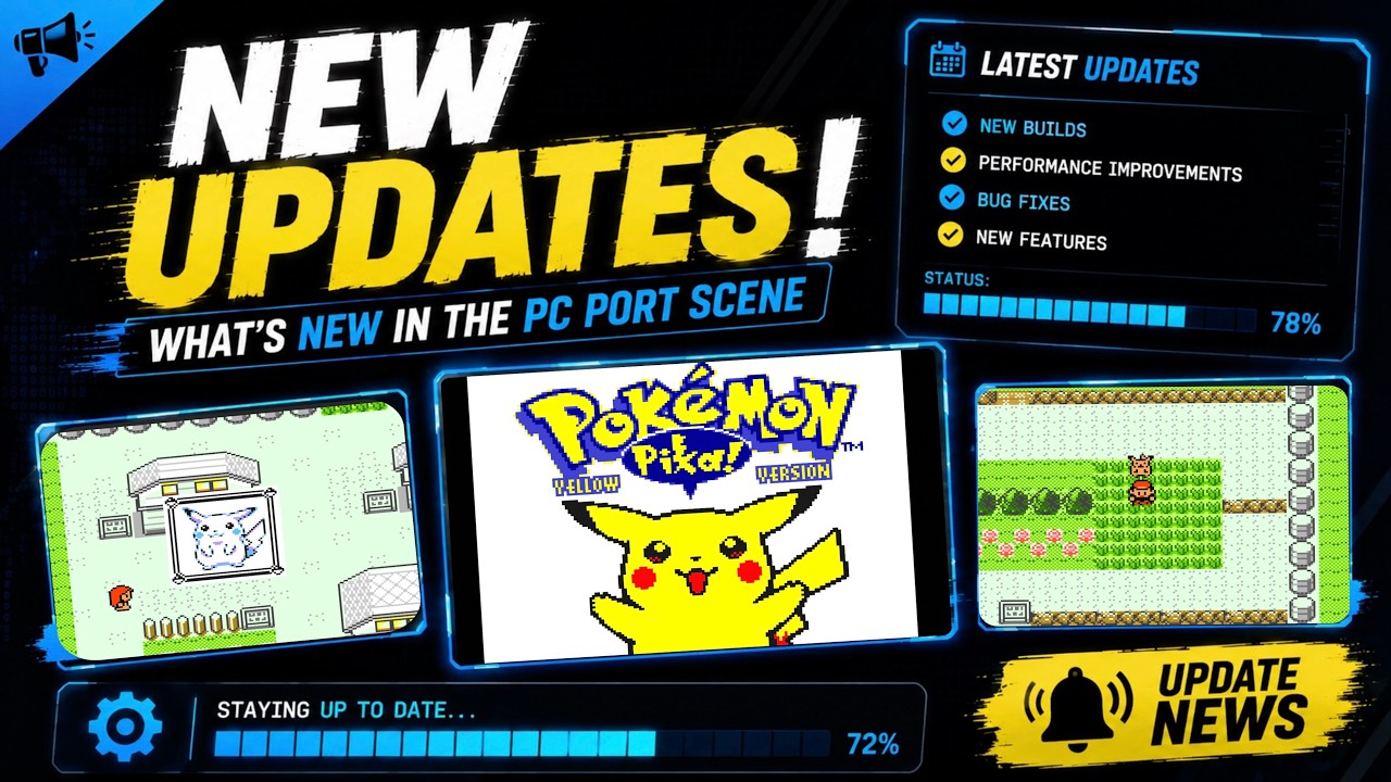 Pok&eacute;mon Yellow Recomp is Out Now! More Nintendo PC Ports