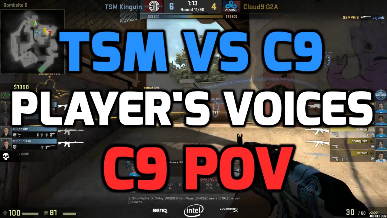 Katowice  2015 - TSM vs C9 with players communications (C9 POV in English)