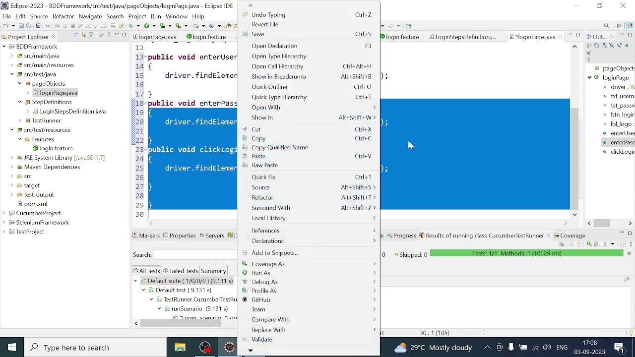 Selenium Cucumber BDD Framework with Java and TestNG - Page Object Model | POM