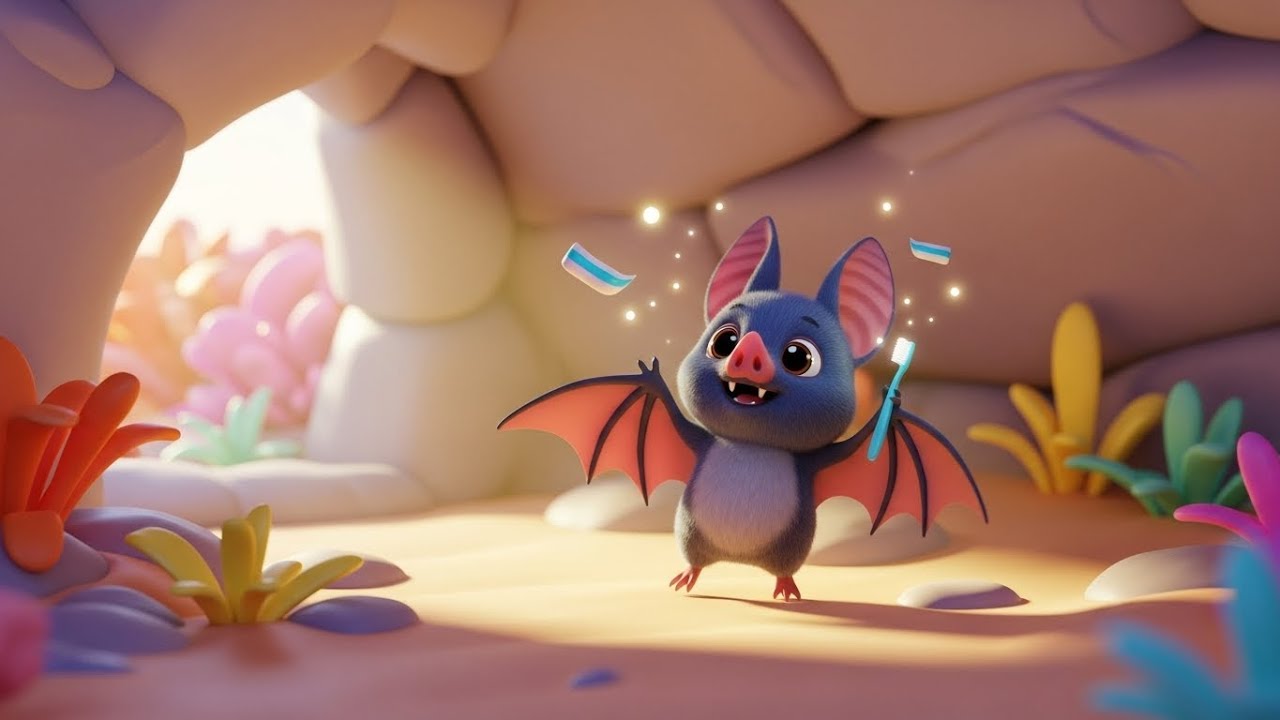 Сонная летучая мышь чистит зубы 🦇🪥😴 | Мультфильм для детей и весёлые приключения