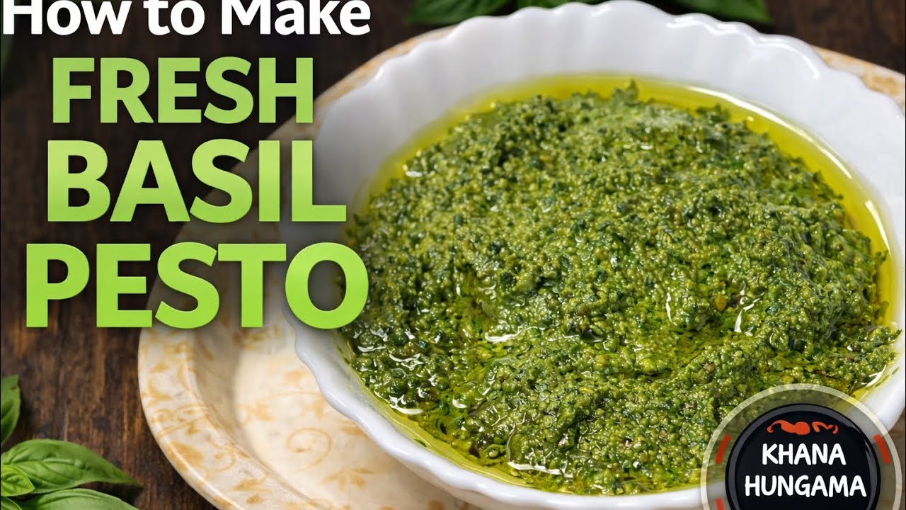 How to Make Basil Pesto at Home | Easy Italian Recipe #BasilPesto #ItalianFood #FreshIngredients 