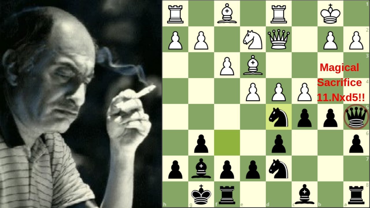 Mikhail Tal's Insane Queen Sacrifice against Grandmaster !!!
