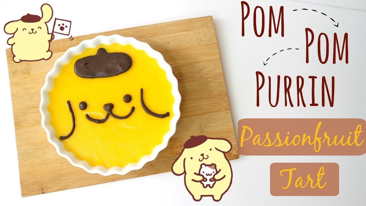 How to make Pom Pom Purrin Passion fruit Tart 布甸狗熱情果撻