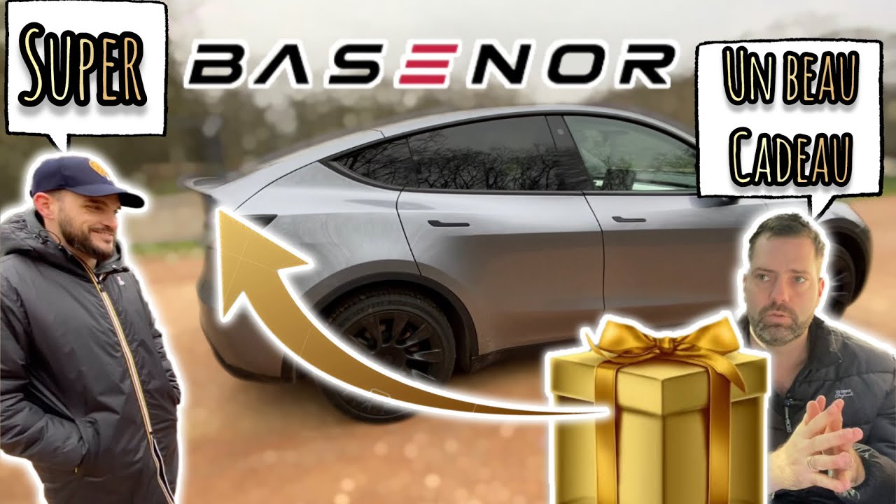 Accessoire ​BASENOR 🏷️ J’ai testé le spoiler noir mate aileron Model Y TMY pas cher carbone perf