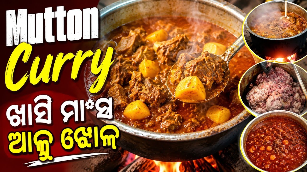 Mutton Curry /ଖାସି ମାଂସ ଆଳୁ ଝୋଳ Mutton Recipes Mansa Tarakari Mutton Curry Recipe In Odia Mutton