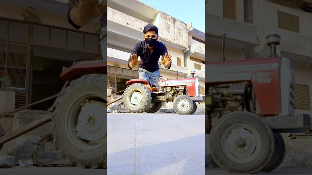 tractor 🚜 trolley  😱 jumping vfx magic video kinemaster editing viral 11 second #shortsfeed #shorts