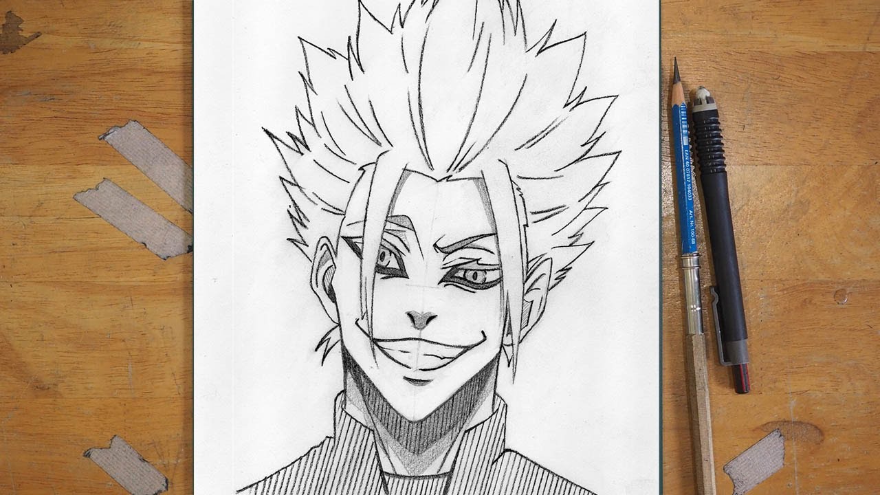 How to Draw Shidou Ryusei – Blue Lock’s Wild Striker | Step by Step Tutorial