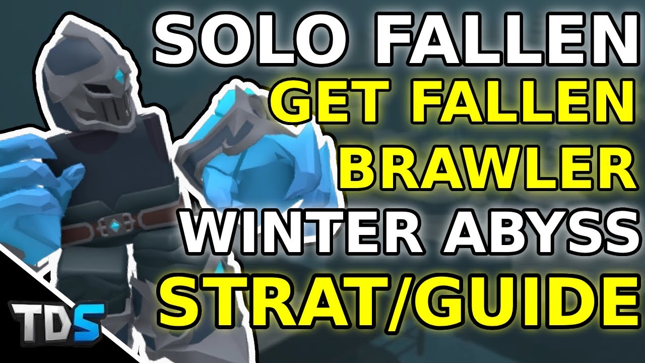 TDS How to Solo Fallen in Winter Abyss with Brawler + NST | Tower Defense Simulator Roblox