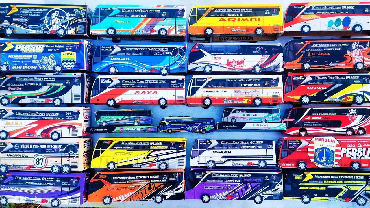 Bus RatuMaher, bus satu nusa, bus Dewi Sri, bus Mira, bus Persib Bandung, bus ALS, bus MPM, bus raya