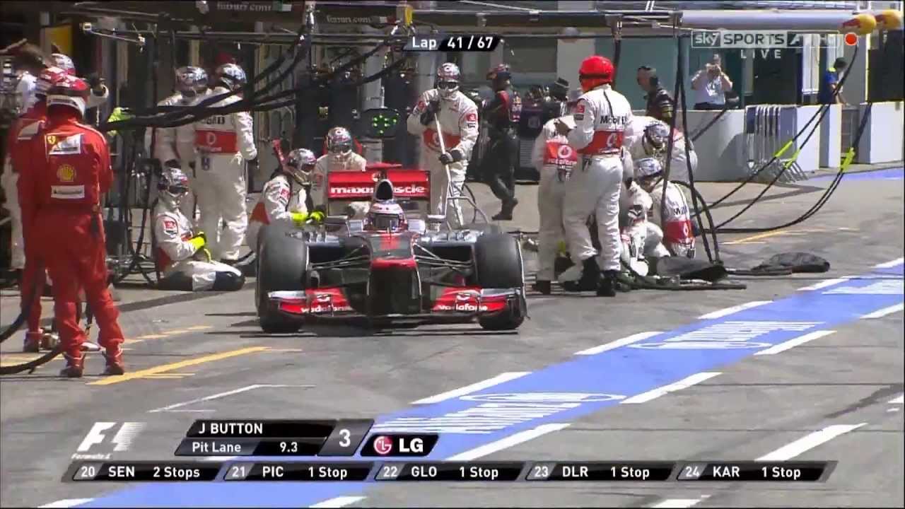2.31 SECONDS Jenson Button - McLaren Mercedes Pit Stop World Record HD