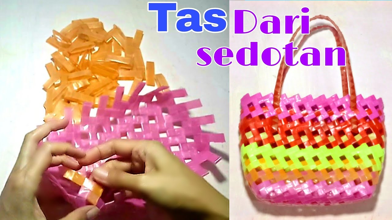 Tas dari sedotan ll sedotan plastik ll rumah adin