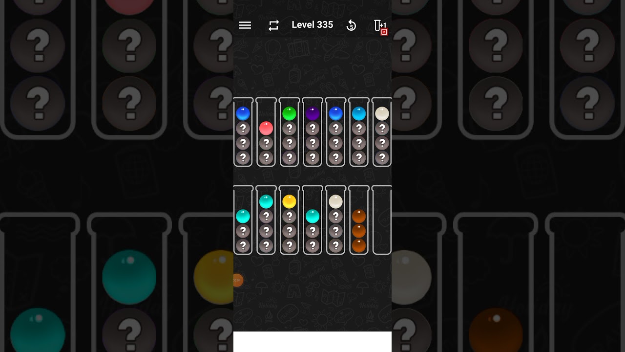 ball sort color water puzzle level:335