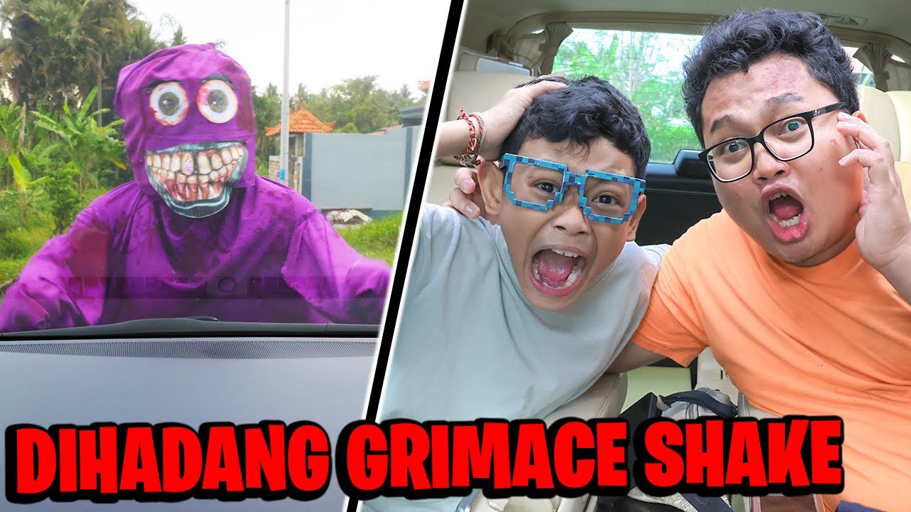 GAWAT!!! MOBIL BOCIL DIHADANG GRIMACE SHAKE DI TENGAH JALAN!!!