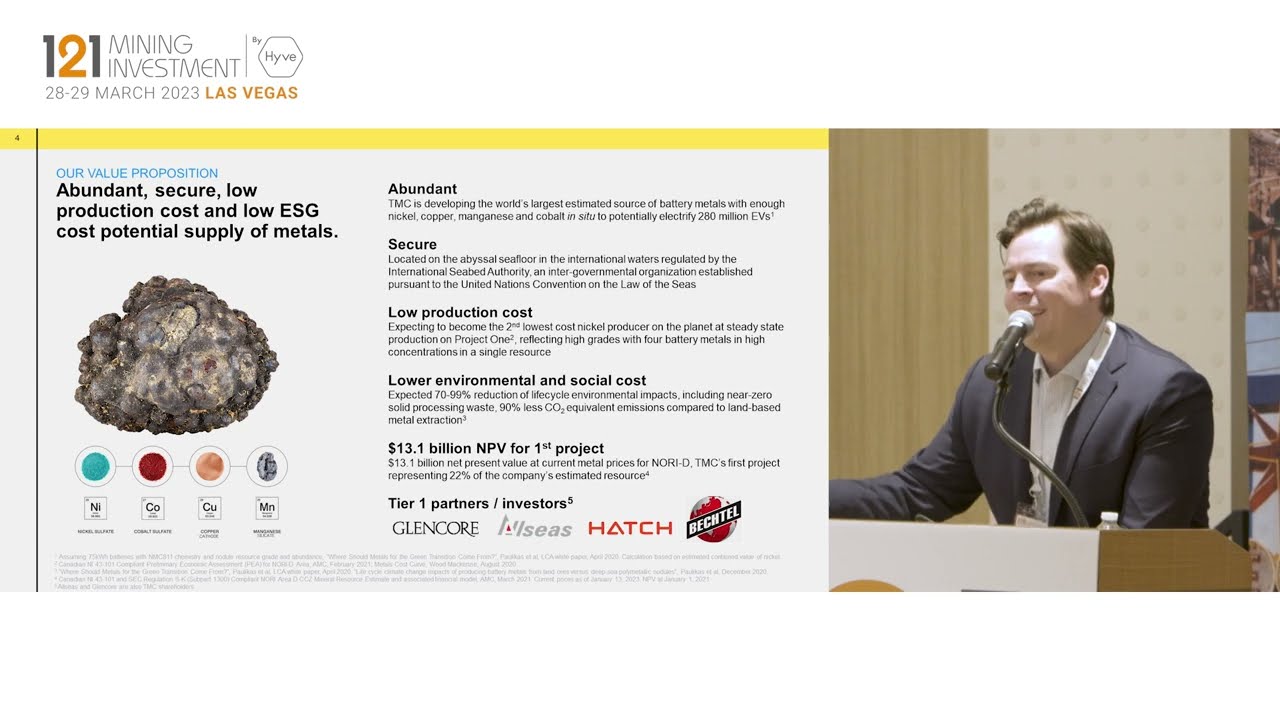Presentation: The Metals Company - 121 Mining Investment Las Vegas March 2023