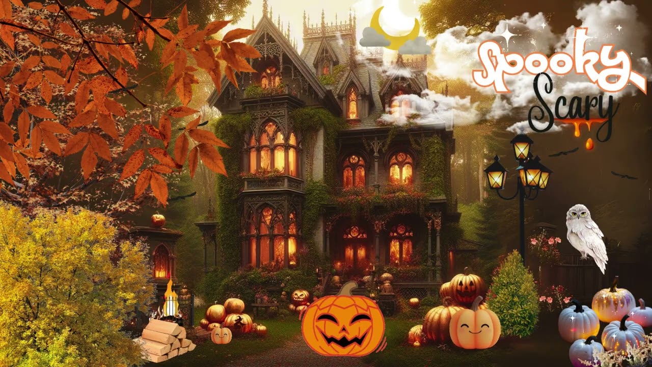 🎃 Spooky Haunted Mansion | 1 Hour Loop | Halloween Background | Ambient Potter Vibes