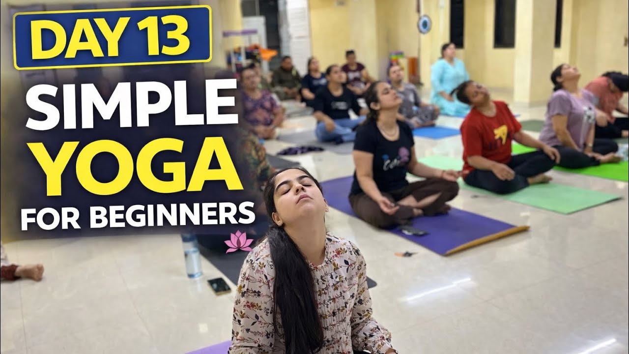 Day 13 | Simple Yoga for Beginners | Easy Yoga Poses for Flexibility & Relaxation#trending 
