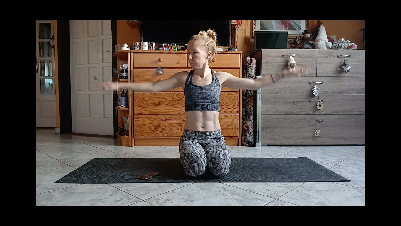 Women arms workout, no equipment