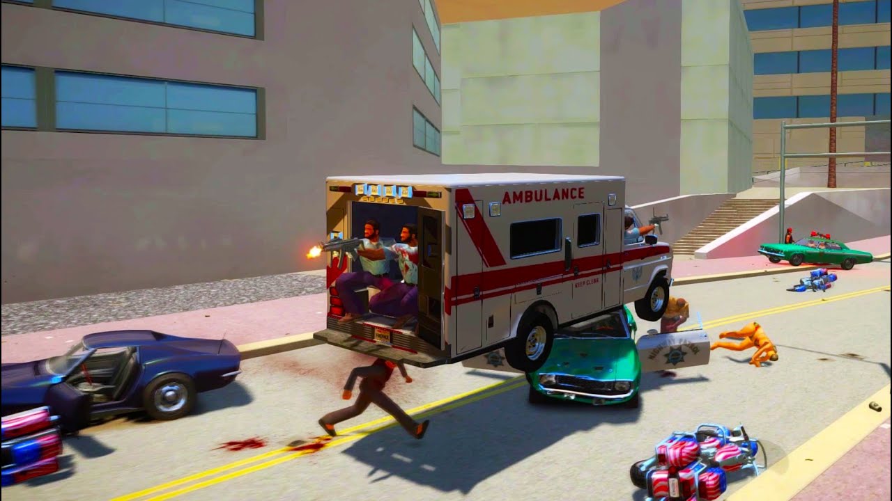 GTA Vice City Nextgen Chaos Mod – Ambulance Goes Full Rampage