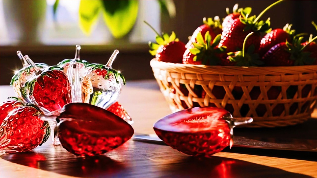 Glass Fruit Cutting ASMR 🍓🍍 | Satisfying AI Visuals