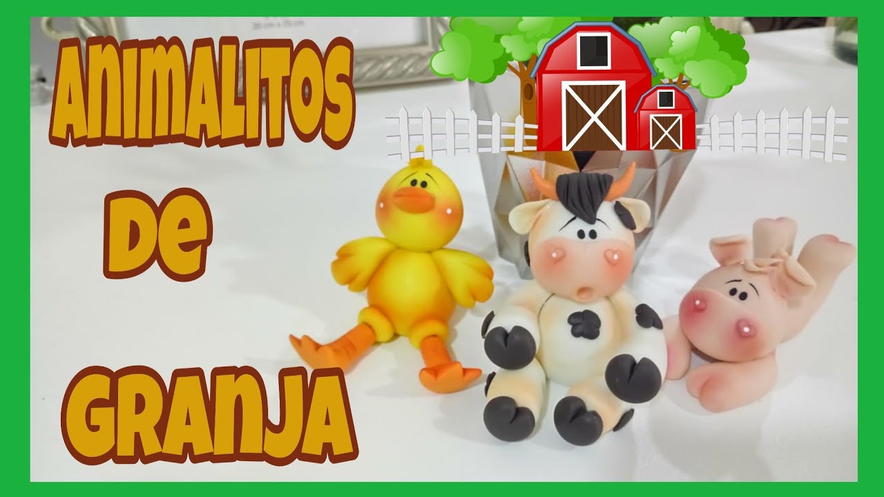 DIY Animalitos de granja | vaca, puerquito, pollito | porcelana fría | Manualidades Fáciles