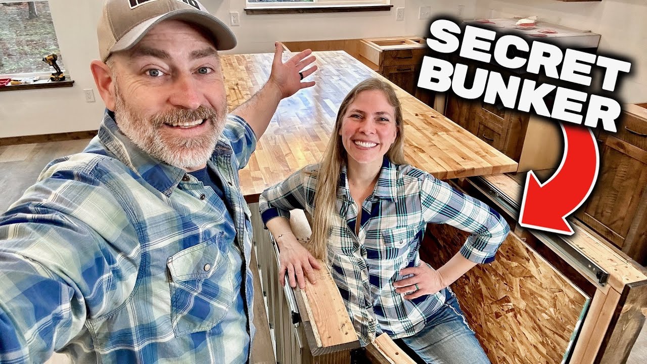 Секретный доступ к скрытому бункеру на кухонном острове