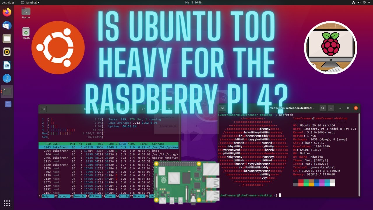 Is Ubuntu Too Heavy for the Raspberry Pi 4?