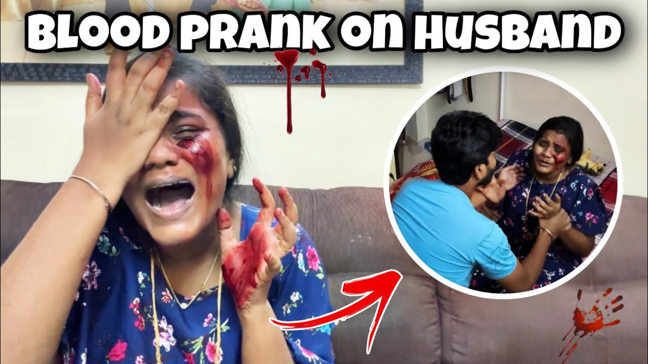 Extreme BLOOD PRANK on HUSband..😂 ALLU CRIED 😭 | Allu loves Priya