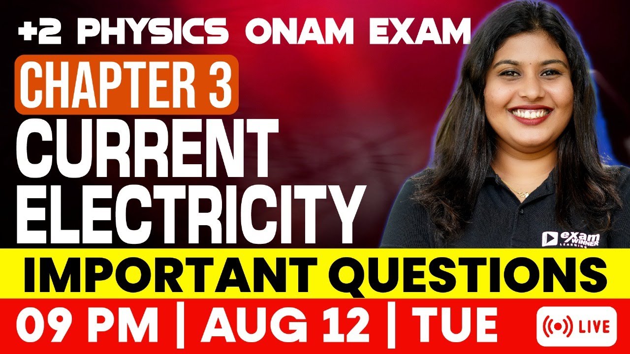 Plus Two Physics Onam Exam | Current Electricity | Important Questions | Exam Winner