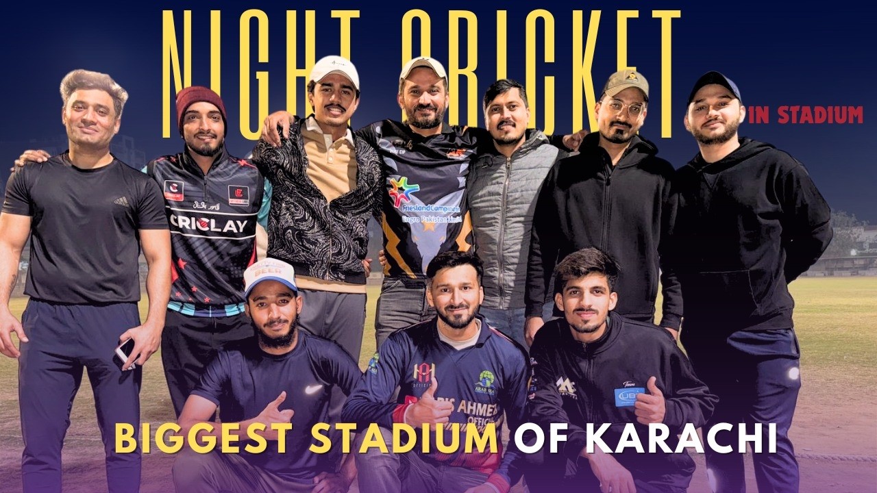 Haris Ahmed vs APTECH XI | Played Night Cricket In Big Stadium of Karachi🏏