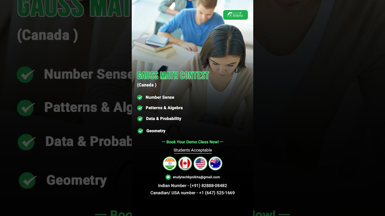 Canada Ready for the Gauss Math Contest?  #maths #canada #canadalife #canadaimmigration #candian