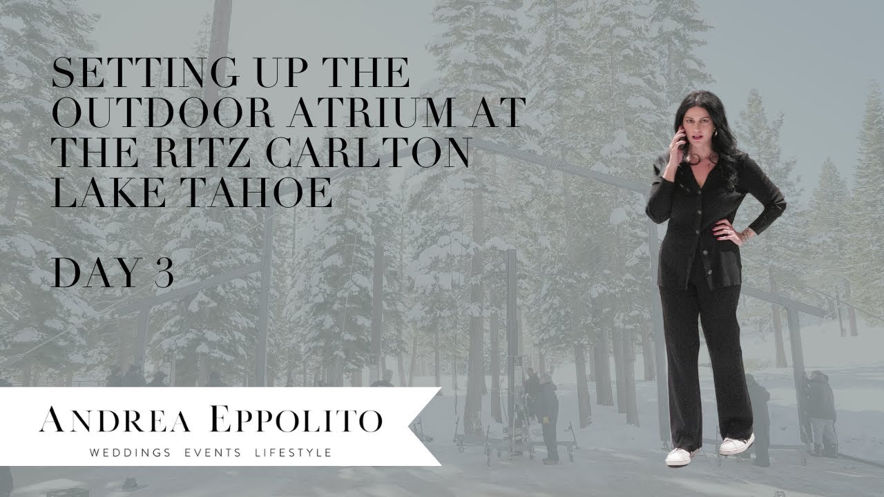 Setting Up An Outdoor Atrium at Our Winter Wonderland Lake Tahoe Wedding Day 3