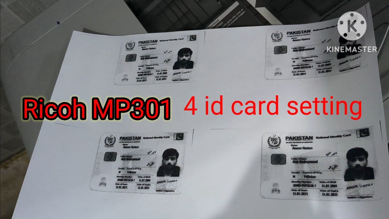 Ricoh mp 301 4 id card setting double side