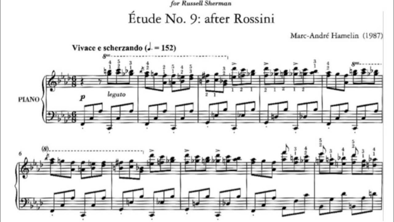 Marc-André Hamelin - Étude No. 9 in F minor 'after Rossini'