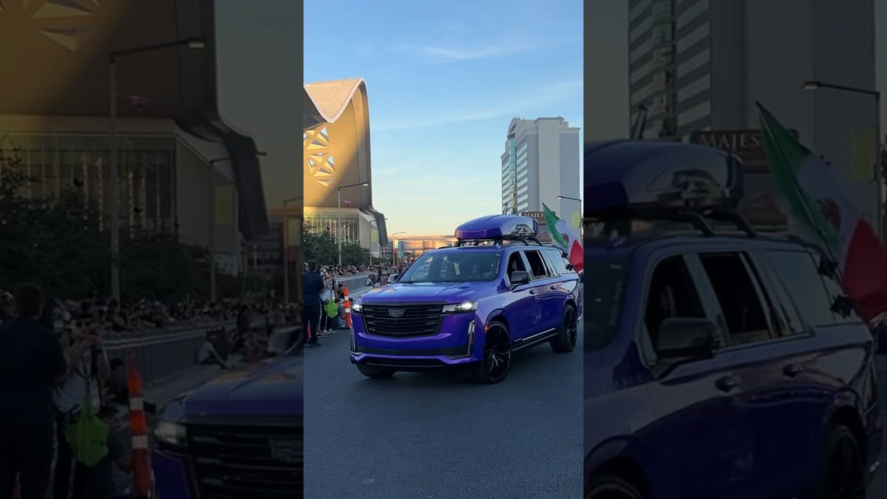 Purple Lexani Escalade #sema #sema2023 #cadillac