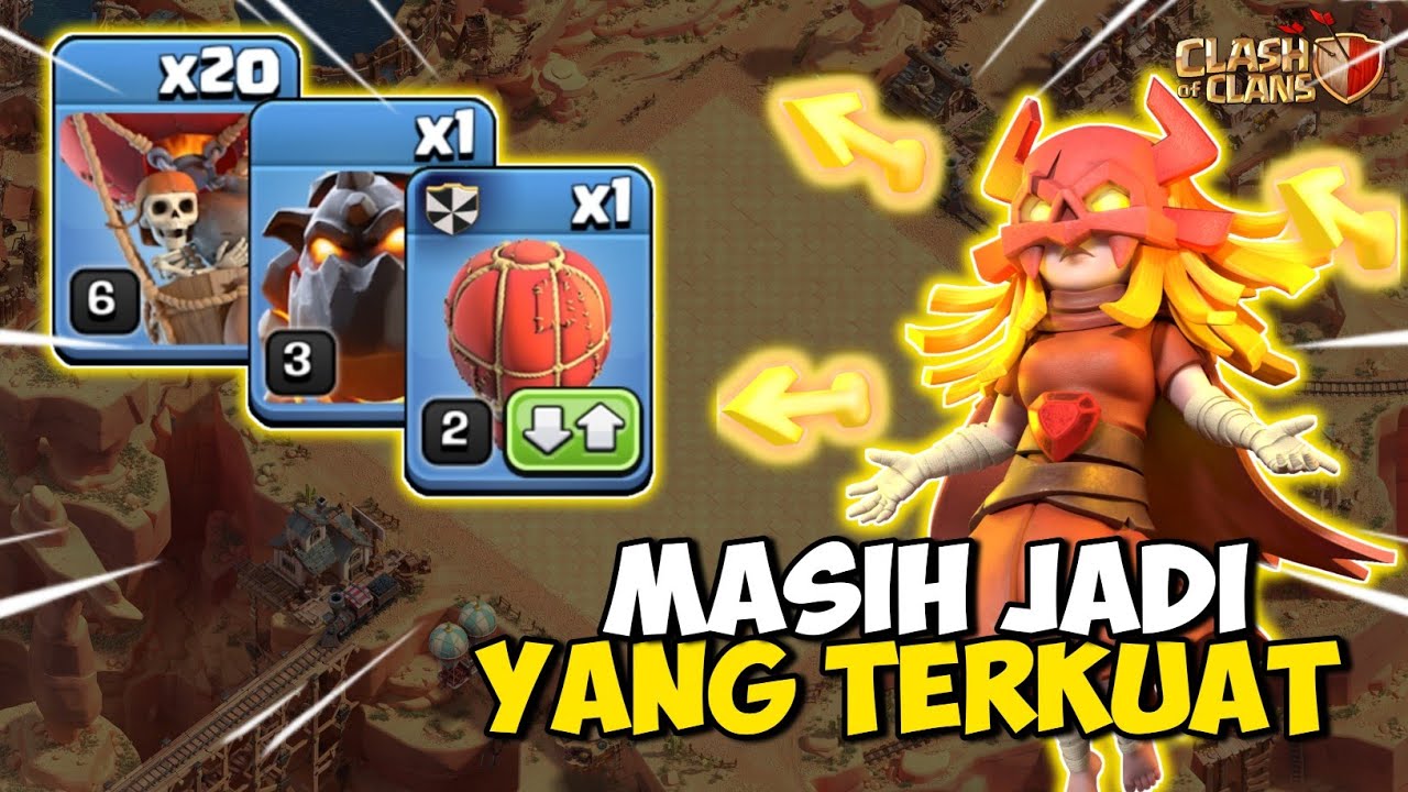 WAR TH 10 Pake Combo Queen Charge Laloon Dari Dulu Ga Pernah Gagal - Clash Of Clans