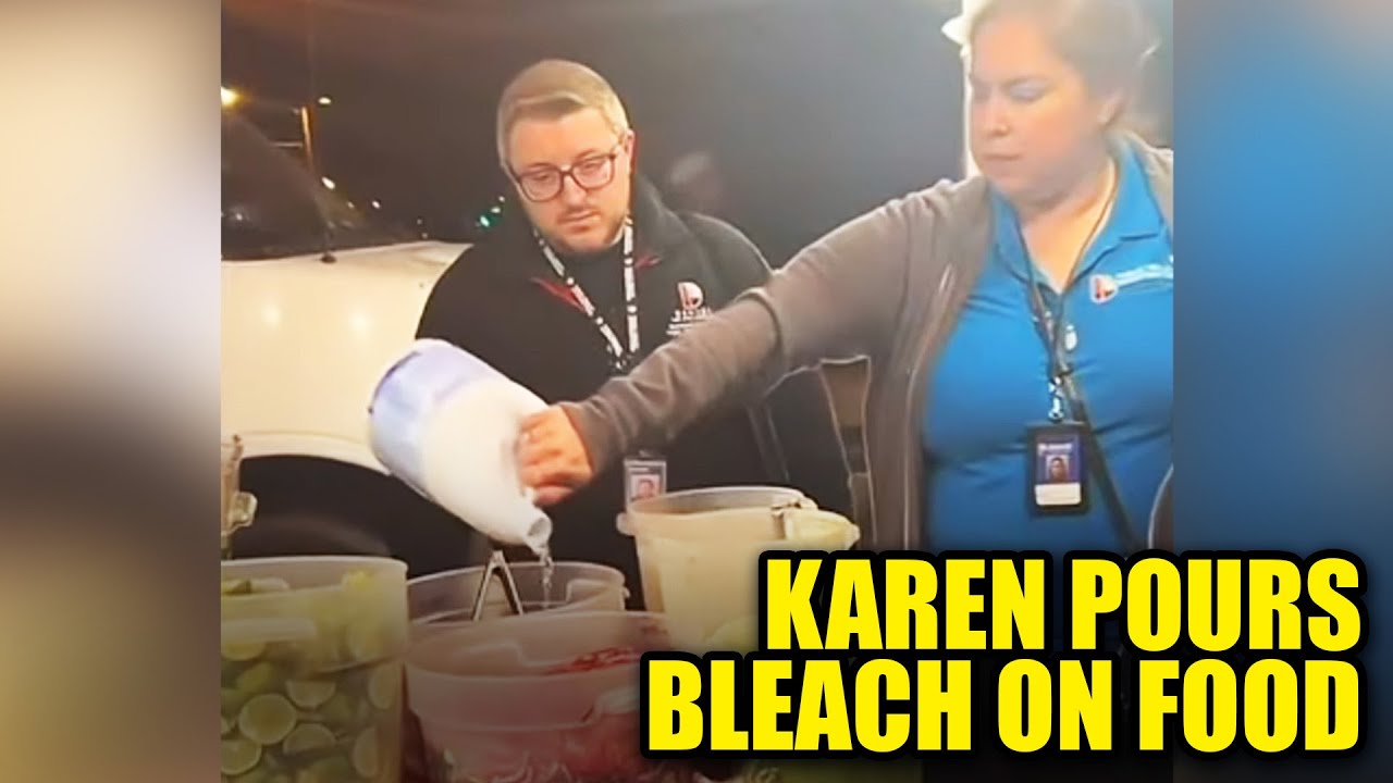 WATCH: Toxic Karen Dumps BLEACH on Street Vendor's Food