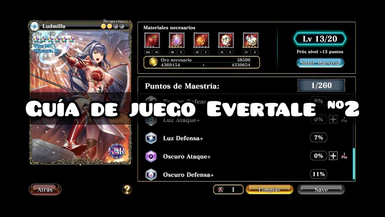 Evertale: guía #2 (maestría)