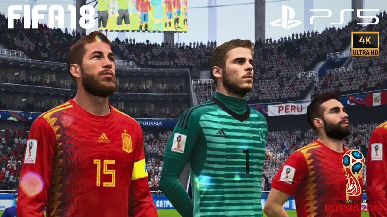 FIFA 18 - Perú vs España | Rusia 2018 | Cuartos de final | PS5 4K 60 fps