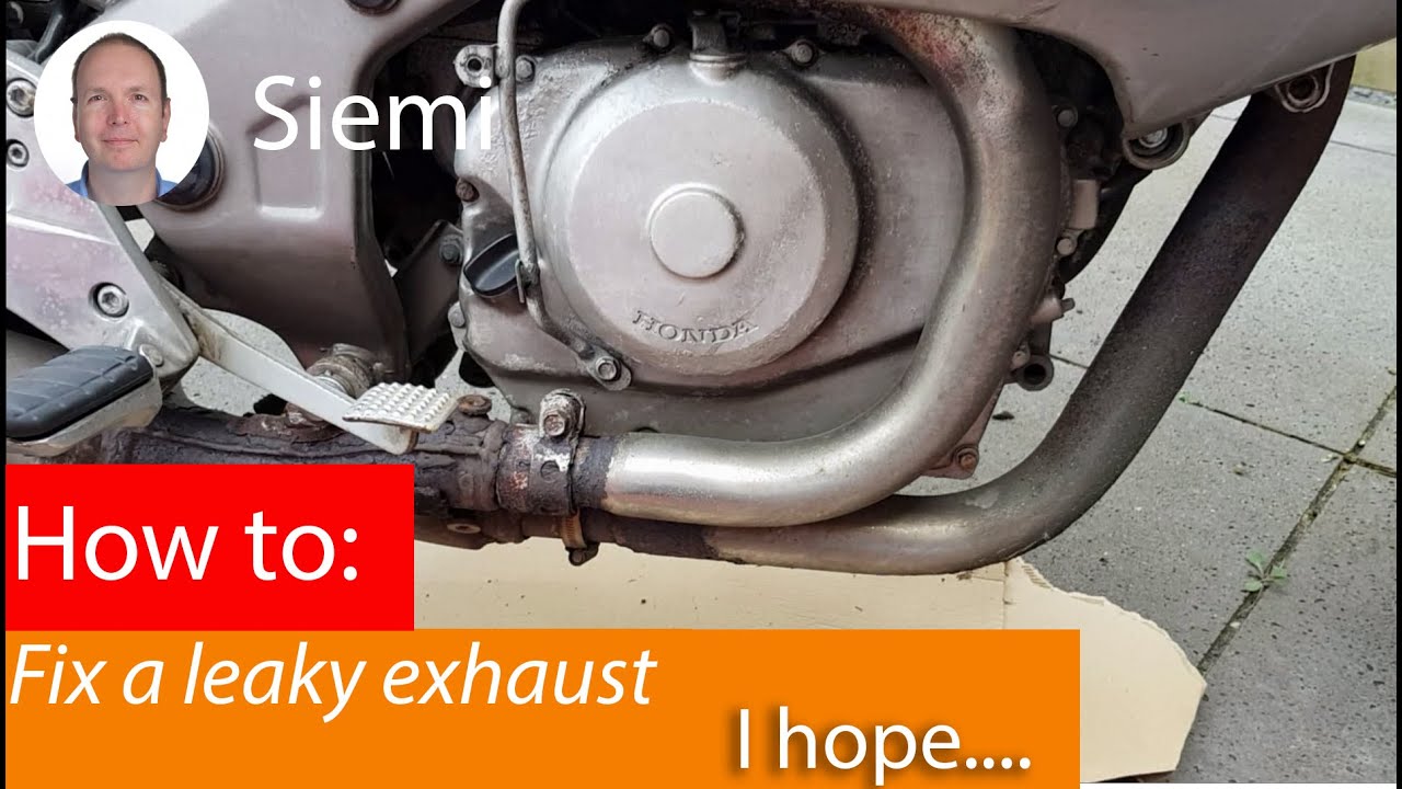 Fix a leaking exhaust on my Honda NT650V Deauville Barnfind
