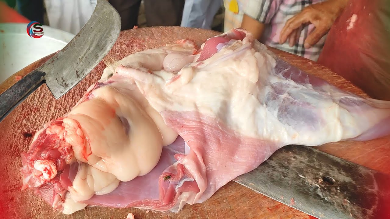 Full Original Meat Goat Cutting Skills | Bests Mutton Cutting Skills | 21 kilo ka Strong Bakra |