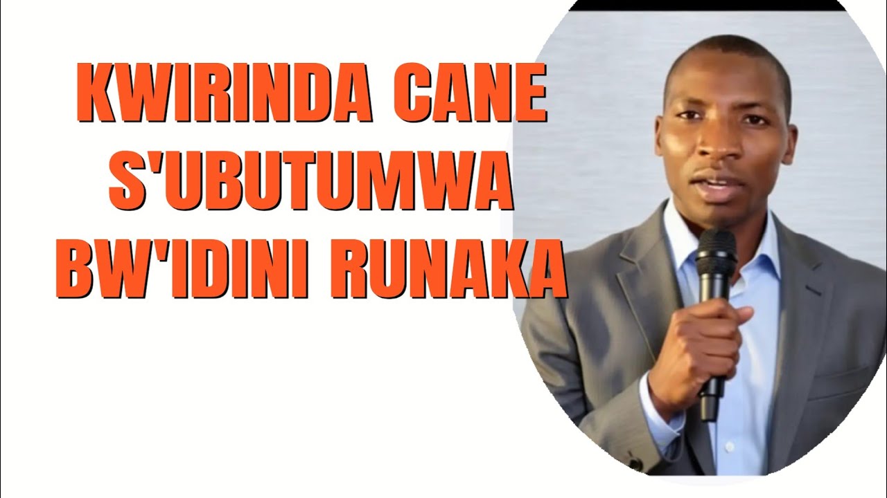 KWIRINDA CANE NTIBIRABA UMUGWI UMWE WABANTU SI N'UBUTUMWA BW'IDINI