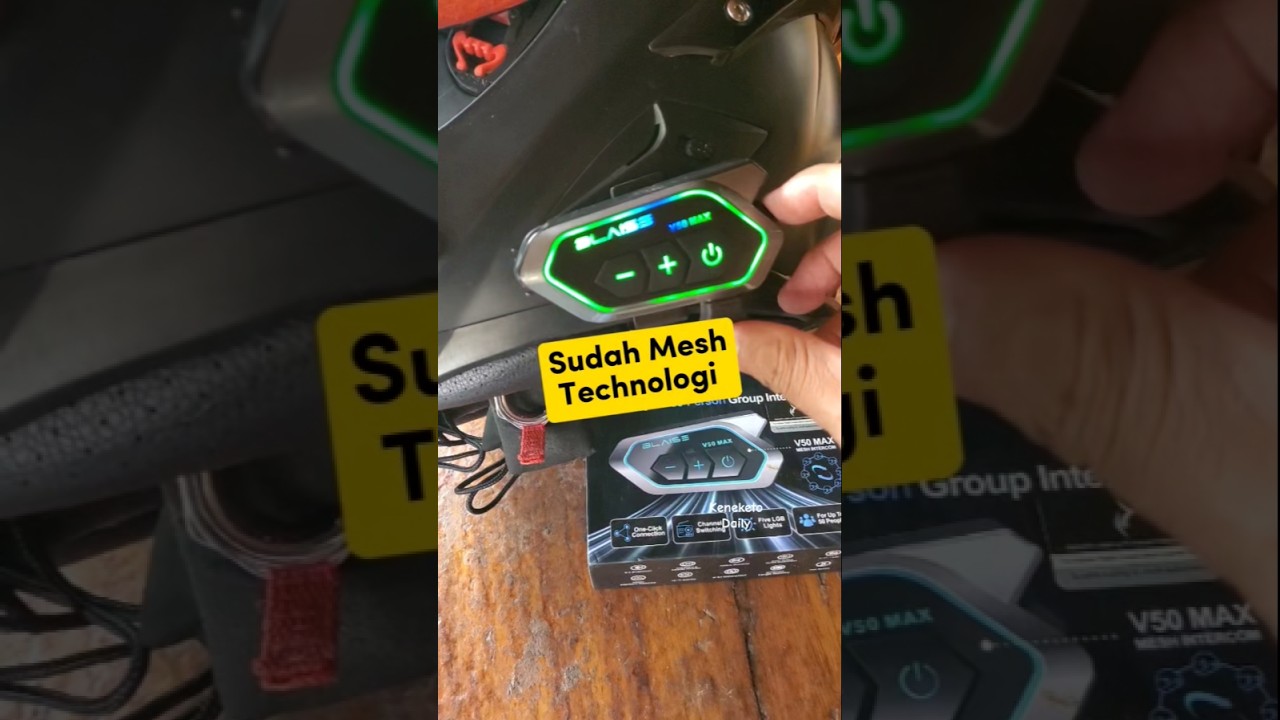 Mantul 🤩 Blaise V50 Max Sudah Mesh intercom helm 